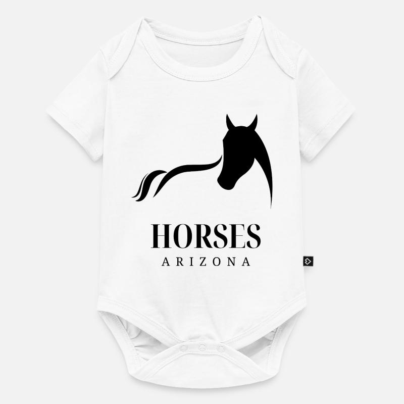 Chevaux, Chevaux - Body à manches courtes Premium Bébé - blanc
