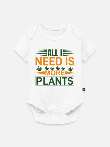 Need more plants - Baby Premium Kurzarmbody - Weiß