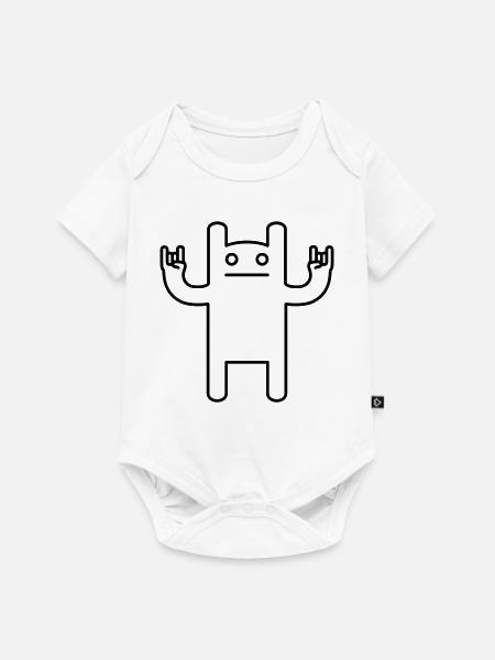Monster Rock – Festival Comic Kawaii - Baby Premium Kurzarmbody - Weiß