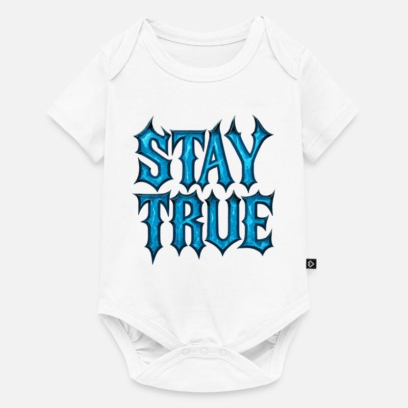 Stay True Design – Sei du selbst Statement - Baby Premium Kurzarmbody - Weiß