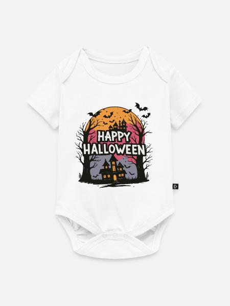 Halloween-Spukfantasie - Baby Premium Kurzarmbody - Weiß