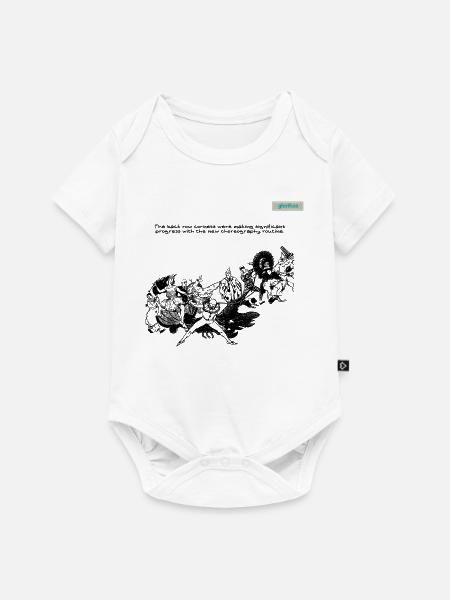 BACK ROW PARODY Design 001 - Baby Premium Kurzarmbody - Weiß