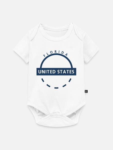 Florida USA Emblem - Baby Premium Kurzarmbody - Weiß
