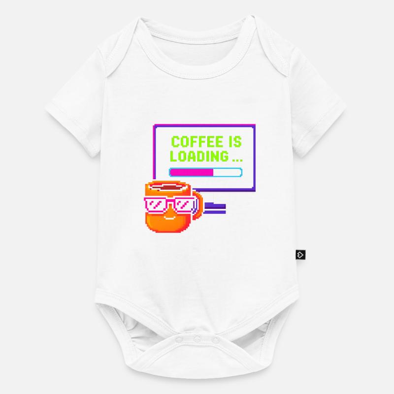 Coffee is loading - Baby Premium short-sleeve bodysuit - white