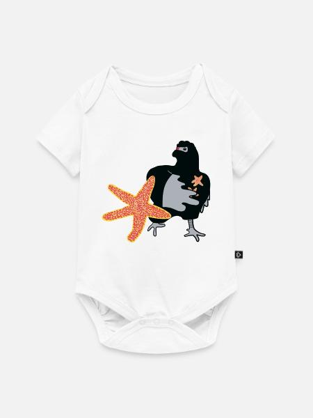 Ninja-Huhn - Baby Premium Kurzarmbody - Weiß