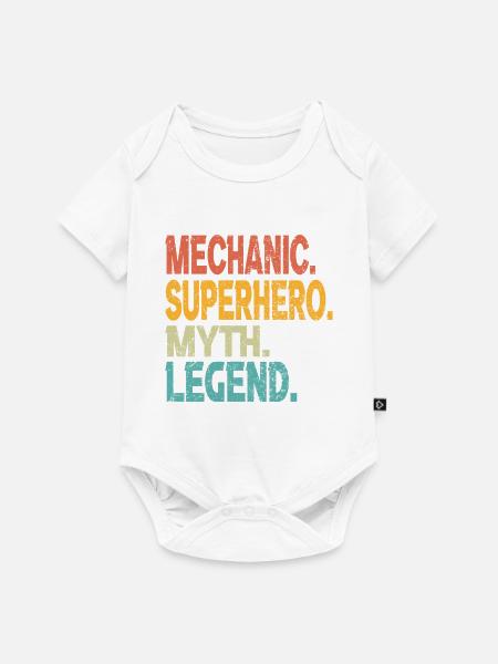 Mechaniker-Superhelden-Mythos-Legende - Baby Premium Kurzarmbody - Weiß