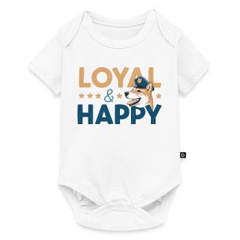 Loyal & Happy Graphic - Body à manches courtes Premium Bébé - blanc - Devant