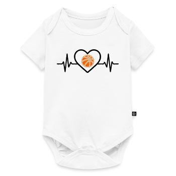 Basketball Heart Sports - Baby Premium short-sleeve bodysuit - white - Front