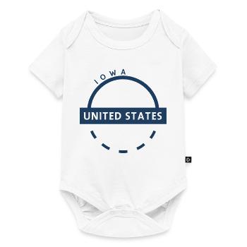 Iowa Vereinigte Staaten Arc-Abzeichen - Baby Premium Kurzarmbody - Weiß - Vorne