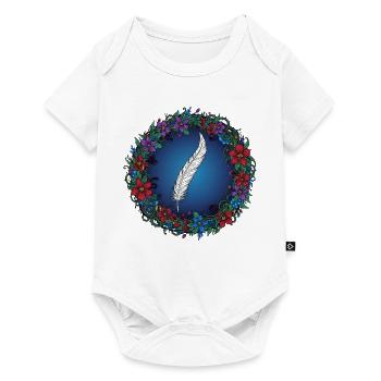 Feather in a Flower Wreath | Magic for Authors - Baby Premium short-sleeve bodysuit - white - Front