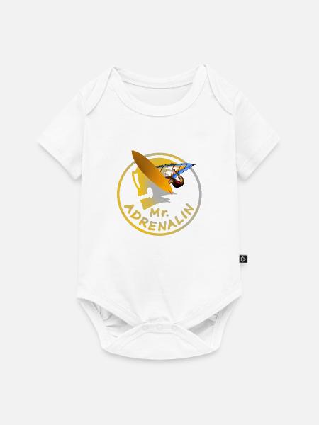 Mr Adrenalin Windsurfing - Baby Premium Kurzarmbody - Weiß