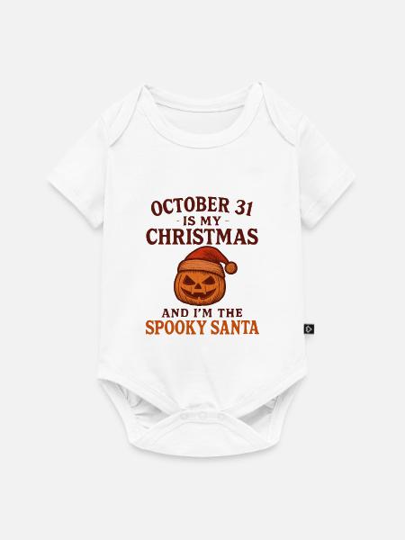 Halloween - Kürbis - 31. Oktober - Baby Premium Kurzarmbody - Weiß