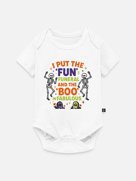 Halloween - Lustige Skelette - Baby Premium Kurzarmbody - Weiß