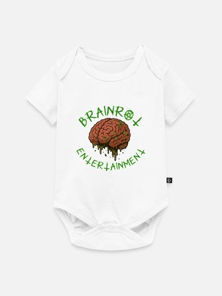 Brainrot Entertainment – Rotten Mind Design - Baby Premium Kurzarmbody - Weiß