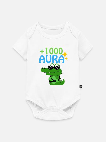 Kroko UND JUGENDWORTE - Baby Premium Kurzarmbody - Weiß
