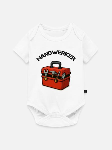 Roter Werkzeugkoffer Design - Baby Premium Kurzarmbody - Weiß