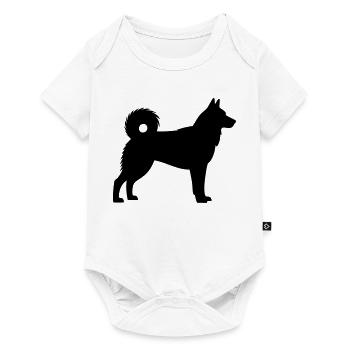 Husky dog silhouette - Baby Premium short-sleeve bodysuit - white - Front