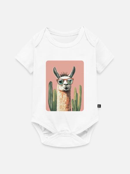 Lama - Baby Premium Kurzarmbody - Weiß