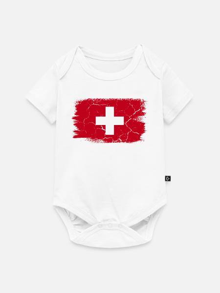 Genf - Baby Premium Kurzarmbody - Weiß