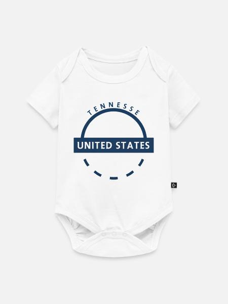 Tennessee U.S. Emblem Circle - Baby Premium Kurzarmbody - Weiß