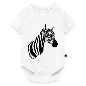 Zebra T-shirt - Baby Premium Kurzarmbody - Weiß - Vorne