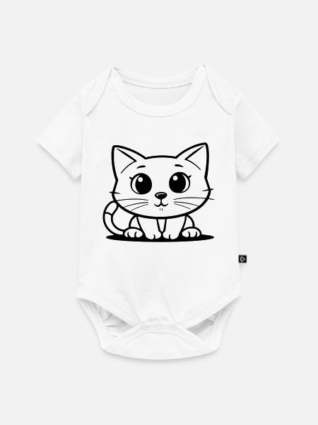 Mitternachts-Emblem-Silhouette - Baby Premium Kurzarmbody - Weiß