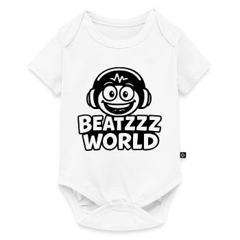Beatzzz World - Baby Premium Kurzarmbody - Weiß - Vorne