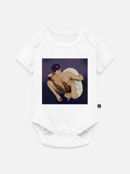 Zeitgemäße Umarmung - Baby Premium Kurzarmbody - Weiß