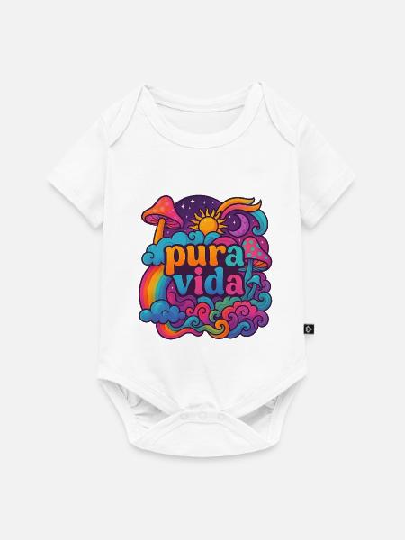 Pura Vida - Baby Premium Kurzarmbody - Weiß