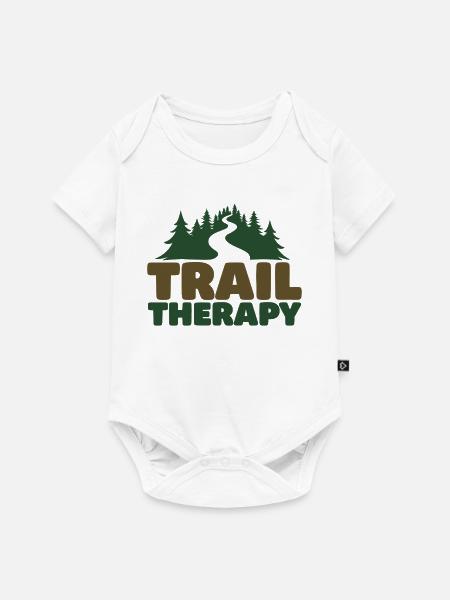 TRAIL THERAPY Spruch Statement - Baby Premium Kurzarmbody - Weiß