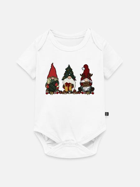 Wichtel Weihnachten - Baby Premium Kurzarmbody - Weiß