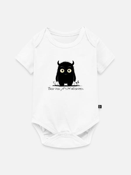 Minimalistisches Nachtauge - Baby Premium Kurzarmbody - Weiß