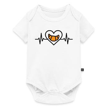 Croissant Heart Breakfast Bakery - Baby Premium short-sleeve bodysuit - white - Front