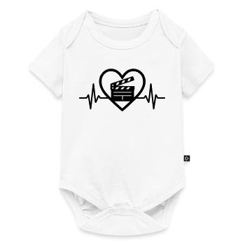 Cinema Heart Clapper - Baby Premium short-sleeve bodysuit - white - Front