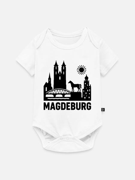 magdeburg silhouette - Baby Premium Kurzarmbody - Weiß