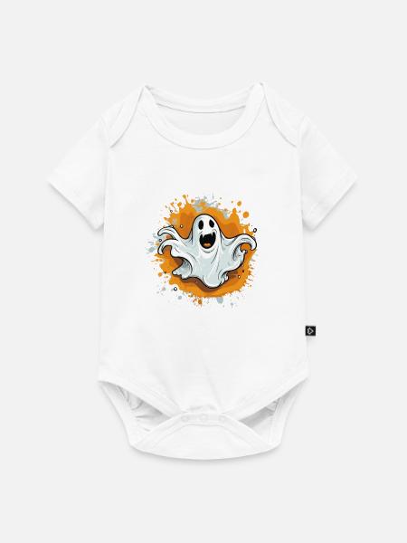 Spukgeist auf Farbsplash - Baby Premium Kurzarmbody - Weiß