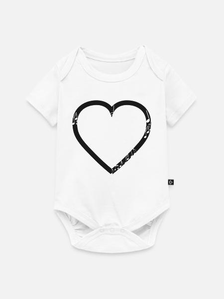 Musikalisches Herz - Baby Premium Kurzarmbody - Weiß