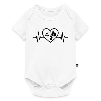 Camping Heart Tent Nature Adventure - Baby Premium short-sleeve bodysuit - white - Front