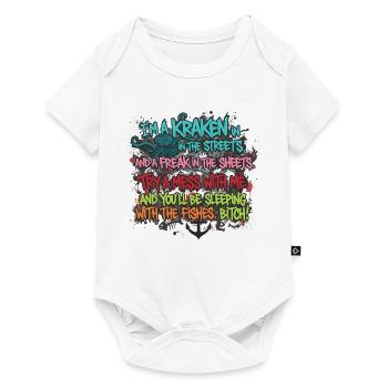 GRAFFITI DE RUE KRAKEN DISANT - Body à manches courtes Premium Bébé - blanc - Devant