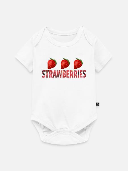 STRAWBEERIES - Baby Premium Kurzarmbody - Weiß
