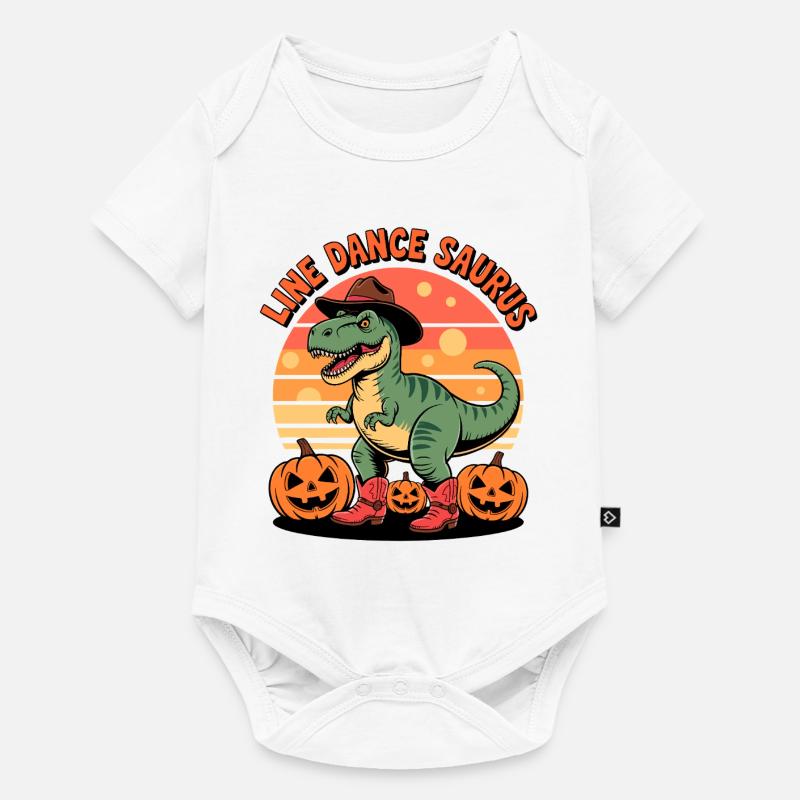 LineDance Saurus Halloween - Body à manches courtes Premium Bébé - blanc