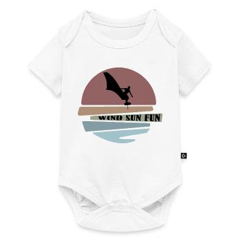 Wingfoil sunset Silhouette - Baby Premium Kurzarmbody - Weiß - Vorne