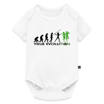 Évolution vers la danse traditionnelle irlandaise - Body à manches courtes Premium Bébé - blanc - Devant