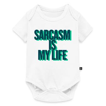 SARCASM IS MY LIFE - Baby Premium short-sleeve bodysuit - white - Front