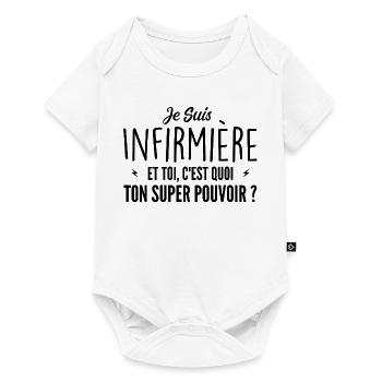I am a nurse. What's your superpower? - Baby Premium short-sleeve bodysuit - white - Front