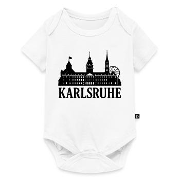 Silhouette de Karlsruhe - Body à manches courtes Premium Bébé - blanc - Devant