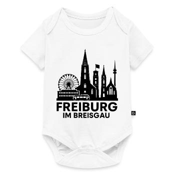 Freiburg im Breisgau Landmark City Silhouette - Baby Premium short-sleeve bodysuit - white - Front