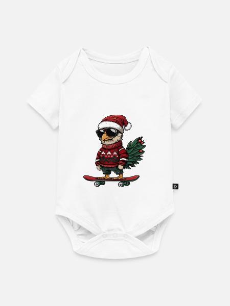 Truthahn Weihnachten Lustig - Baby Premium Kurzarmbody - Weiß