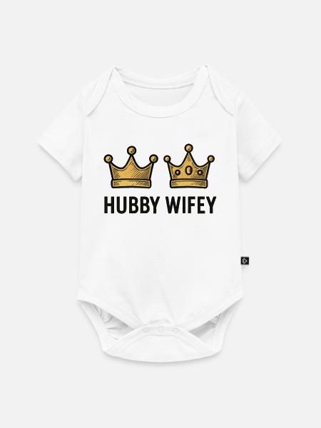 Ehemann & Ehefrau | Hochzeit | Junggesellinnenabschied - Baby Premium Kurzarmbody - Weiß