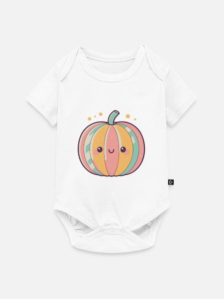Pastell Kawaii Kürbis Komfort - Baby Premium Kurzarmbody - Weiß